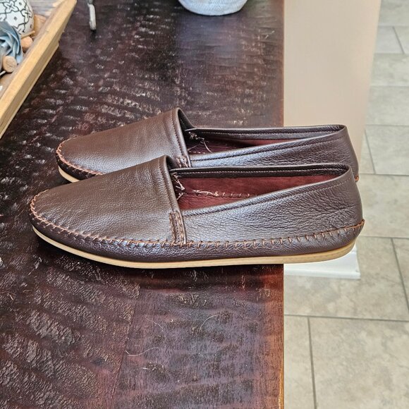 Otisopse Men's Soft Leather Casual Loafers, Brown, Sz 12 (may run small) - Picture 3 of 16